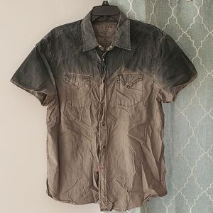 Men's Guess Button-down Flame Shirt